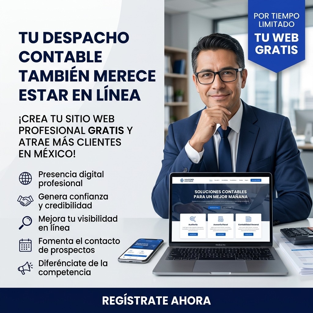 Anuncio: TU DESPACHO CONTABLE TAMBIÉN MERECE ESTAR EN LÍNEA