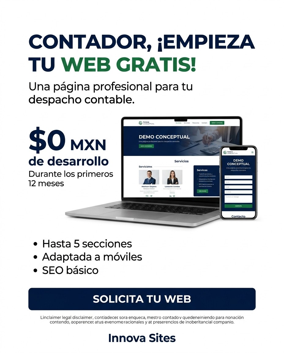 Anuncio: CONTADOR, ¡EMPIEZA TU WEB GRATIS!