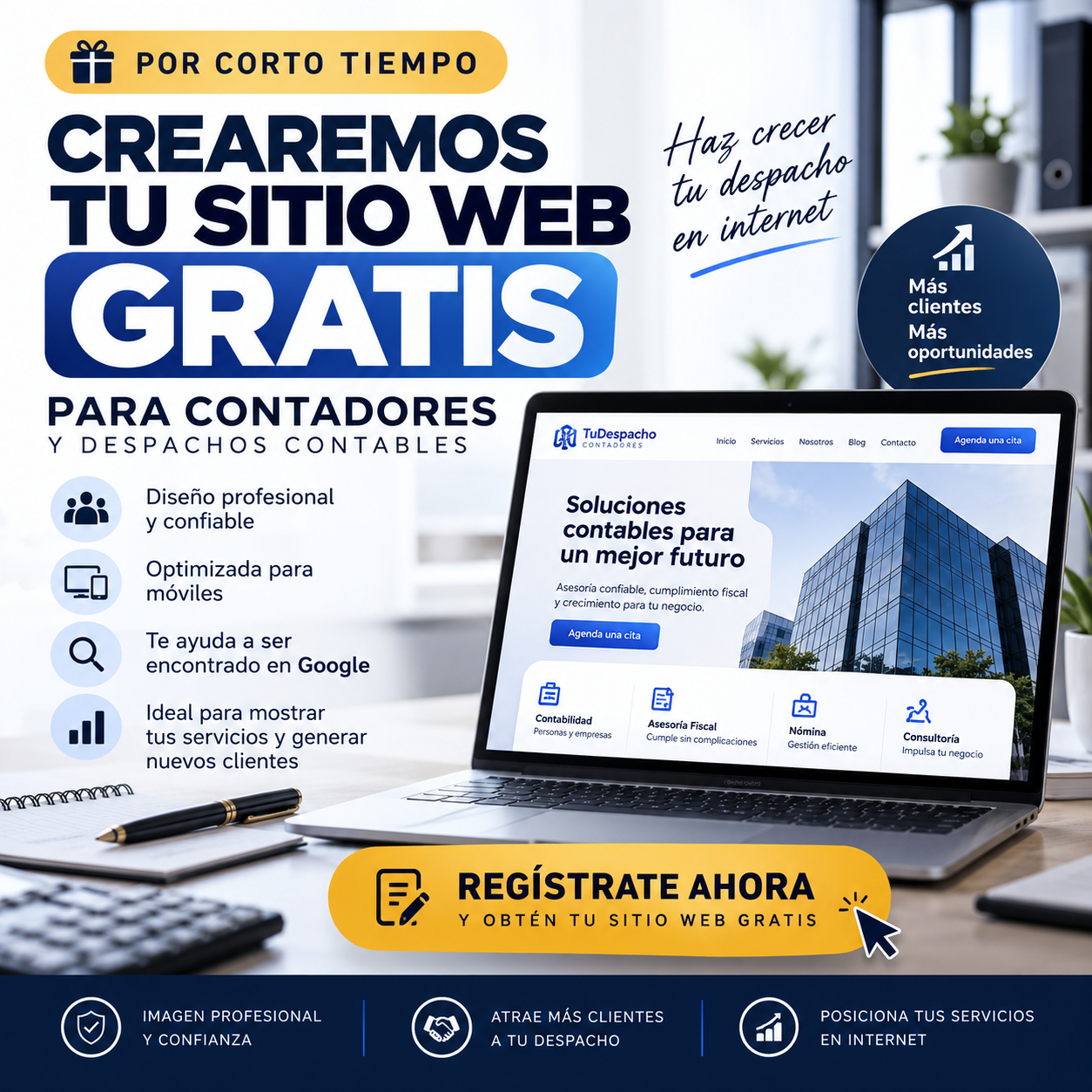 Promoción: Crearemos tu sitio web GRATIS para contadores